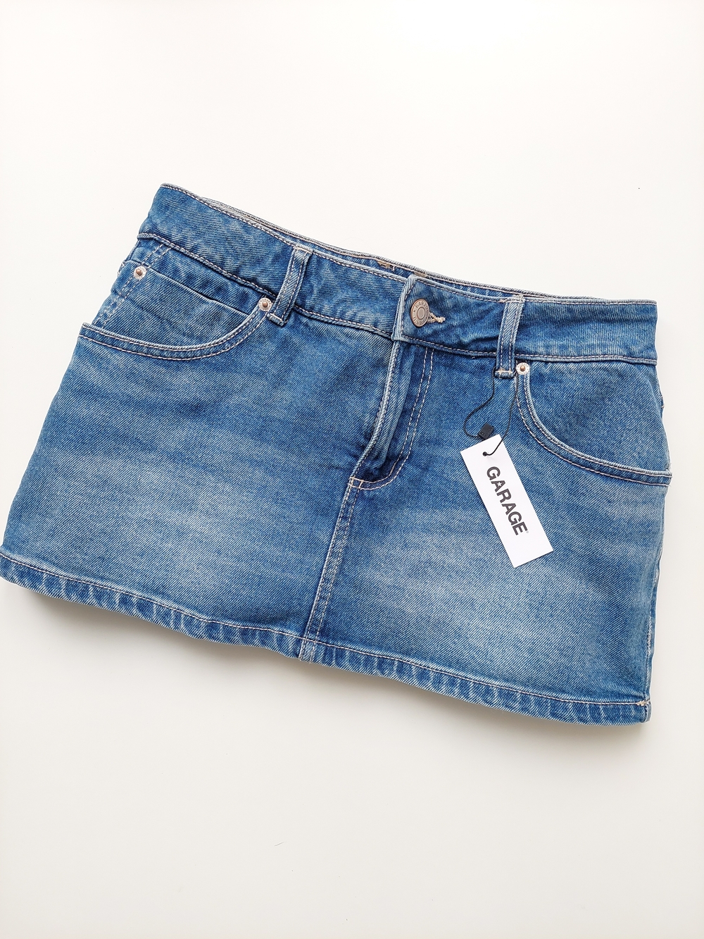 Garage Blue Denim Mini Skirt Size S Short NWT